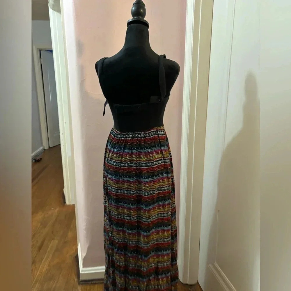 MUDD Black Multicolor Maxi dress M - Picture 7 of 10